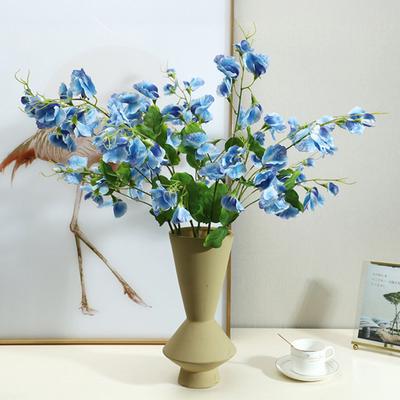 Artificial Flower Realistic Long Stem Fake Flower with Green Leaves Home Office Indoor Outdoor Wedding Party Faux Flower Decoration