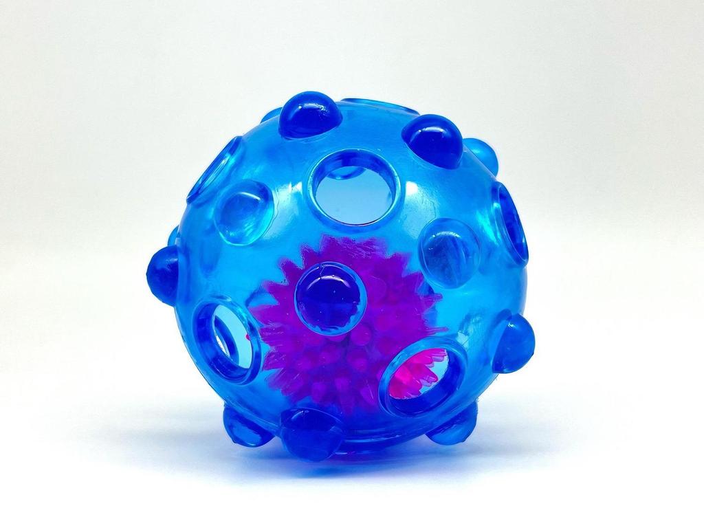 Two-Color Flashing Hollow Dog Toy with Shaking Sound and Splittable Design