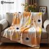 Peach Soft Halloween Seamless Ultra Soft Sherpa Fleece Blanket Fluffy Warm Halloween Cozy Throw for Sofa Couch Gift All Season