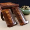 Flohkamm aus goldenem Sandelholz: Superdichte Zähne zur Läuse- und Schuppenentfernung bei Frauen; Rolle im Antik-Stil mit Holzdesign.