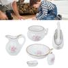 8 sztuk 1:12 Miniaturowe DIY Meble do Domku dla Lalek Komponent Akcesoria Róża Łazienka PorcelanaRóża