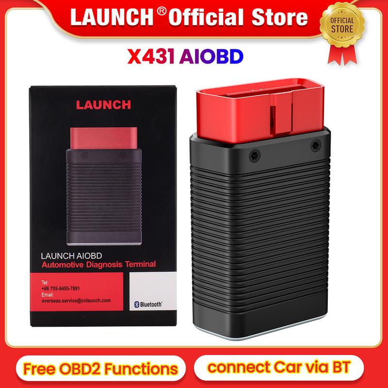 LAUNCH X431 AIOBD Bluetooth Adapter Full OBD2 Function Diagnostic Tools with 5 Free Vehicle Downloads Work On Android IOS