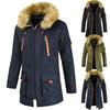 Luxurious Mens Trench Coat With Fur Hood Warm Winter Parka For Outdoor Adventures