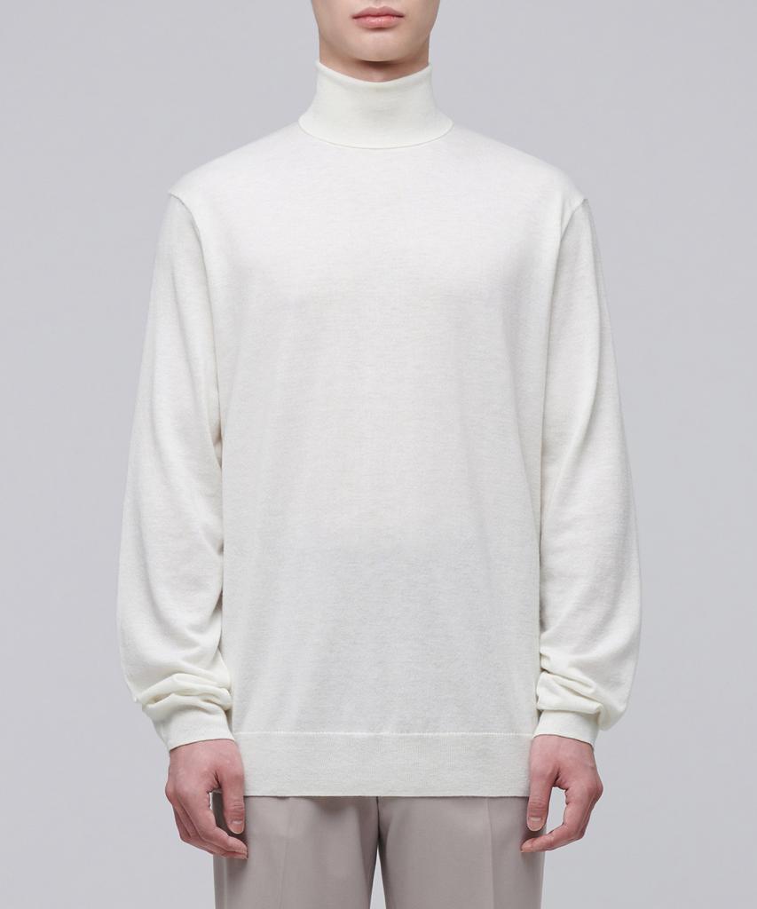 MUSINSA STANDARD Merino Wool Blend High-Gauge Turtleneck Knit [Ivory]