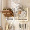 Storage Rack with Drip Tray for Pot Lids Cutting Boards Wall-mounted No Drilling Required Strong Adhesive Rack for Kitchen Organize