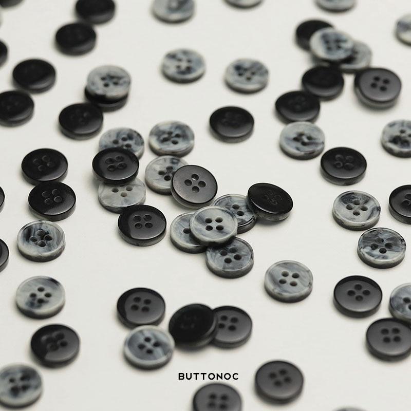 Four-Eye Resin Imitation Rock Button Beige Black Lining Clothes Knitted Cardigan Button Children'S Clothing Men'S And Women'S Sleeve Collar Button