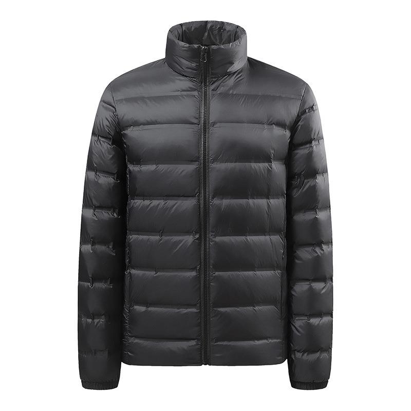 Men's stand-up collar light down jacket winter new jacket liner warm casual solid color simple youth jacket