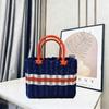 Wear Resistant PVC Woven Picnic Basket For Camping Outdoor Gatherings And Beach Parties With Large Capacity