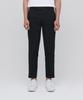 Tapered Turn-Up Hidden Banding Crop Slacks [Black]