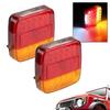 2pcs 20LED 12V Waterproof Durable Car Truck LED Rear Tail Light Warning Lights Lamp for Trailer Caravans