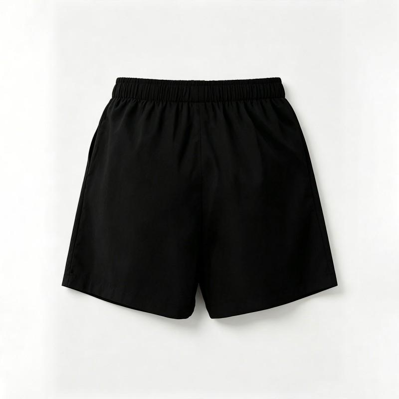 Womens High-Waisted Wide-Leg Tie-Front Shorts Cotton-Polyester Casual Pants Black Navy