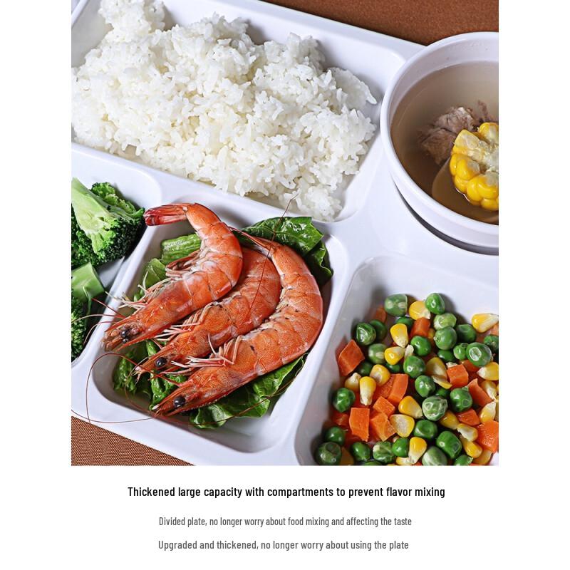 AnYi Melamine 6-Compartment Divided Canteen Tray
