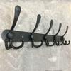 Wall-mounted Coat Rack 5 Hooks Stainless Steel 40 Cm – Black, Anti-corrosion Wall Mounting