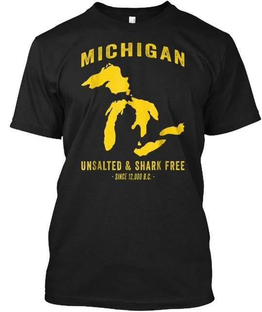 Lake Michigan Unsalted And Shark Free Fu T-shirt Made in the USA Size S to 5XL 4XL