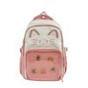 Japanese Ins Cute Cat Backpack Female Transparent Bar Pain Bag New Large-capacity Schoolbag Middle School Student Backpack