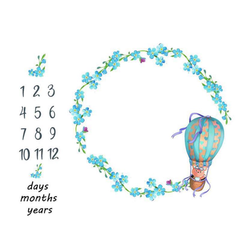 Hot! Baby Photography Cloth Newborn Baby Monthly Growth Milestone Blanket Photography Props Background