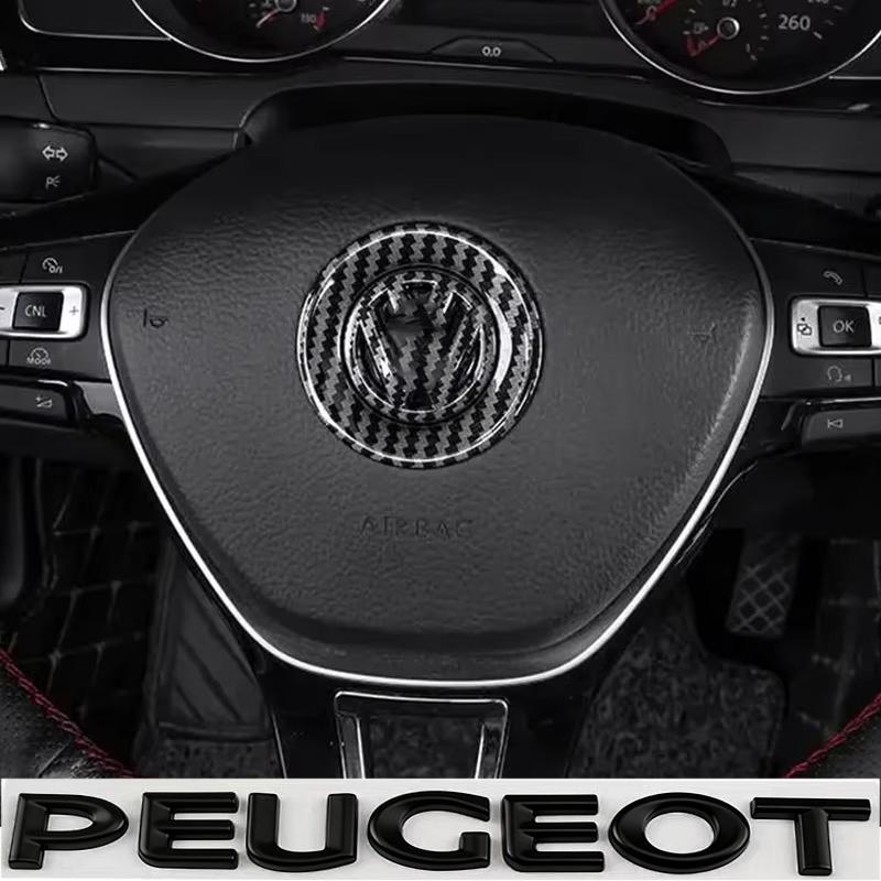 Car Carbon fiber pattern Logo Steering Wheel Decoration Sticker For VW GTI Polo Golf MK6 MK7 Passat Tiguan CC T-ROC/Car keychain Oz5
