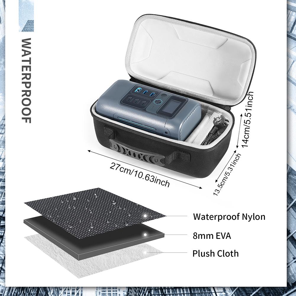 Travel Storage Holder EVA Protective Travel Case Carrying Bag for Anker SOLIX C200 DC Power Bank Station