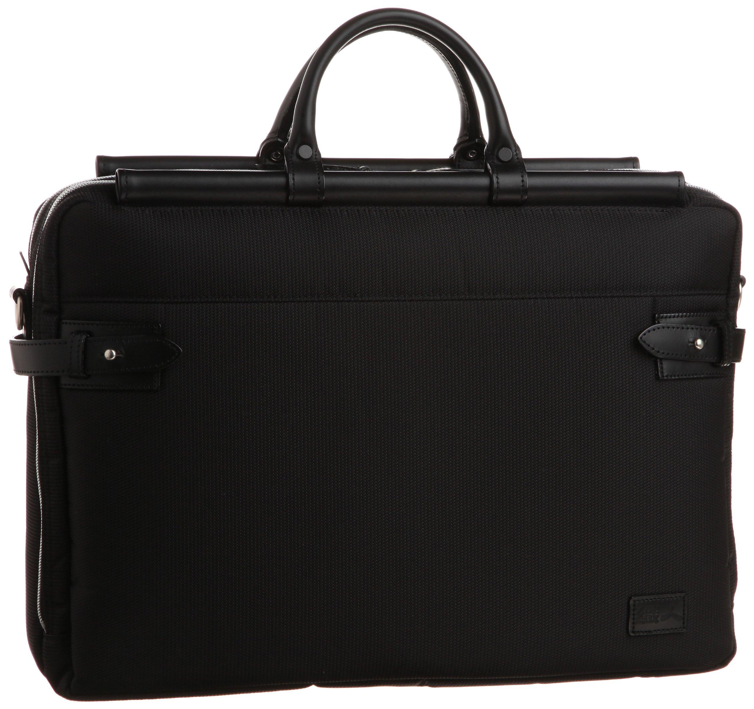 

[Origin] 2-Way Business Bag with Double Room and Genuine Leather [Kiwada] Made in Toyooka City, Hyogo Prefecture, the Bag Mecca (Black)