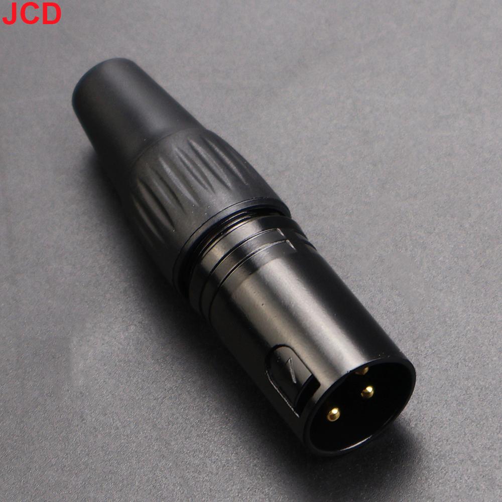 JCD 1pc 3pin Male Female Panel Audio Microphone Jack Plug Connector Black Silver YS145BG YS146BG Copper Contact XLR Metal Socket