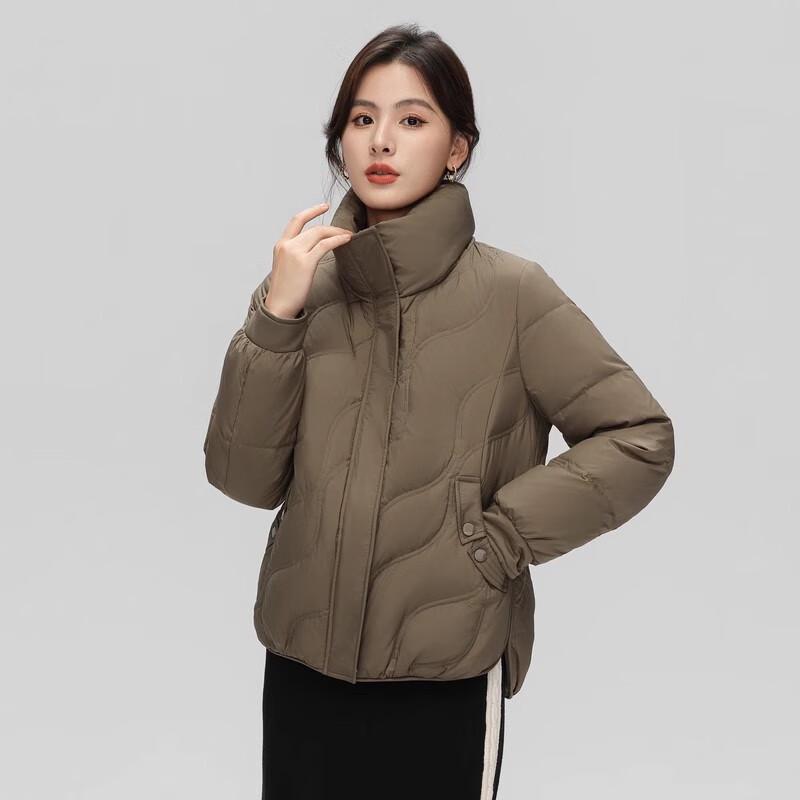 XueZhongFei Women's Stand-Collar Short Down Jacket