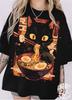 Ramen Cat T-Shirt: Kawaii Anime Foodie Tee