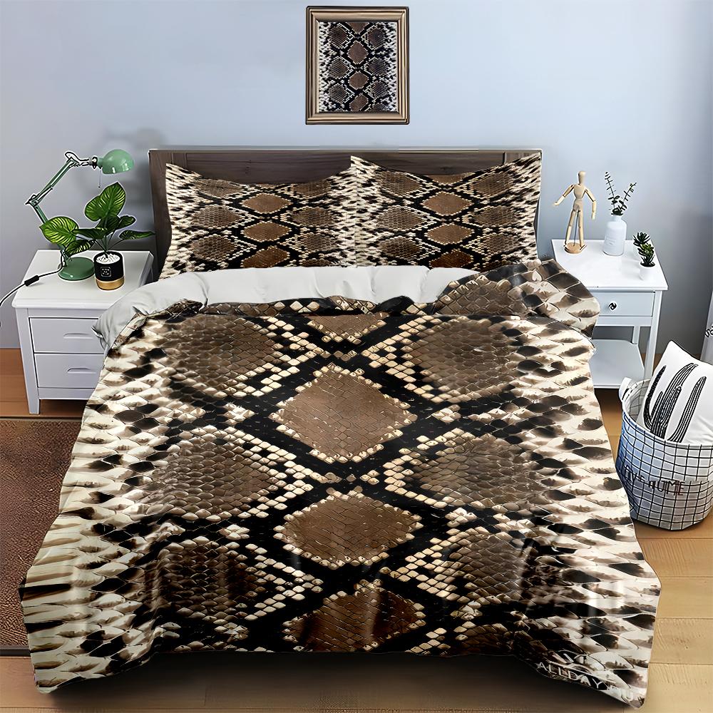 Snake-scale diamonds. Bedding Duvet cover sets Duvet covers Pillowcases gifts (1 * Duvet Cover 2 * Pillowcases, without duvet insert)