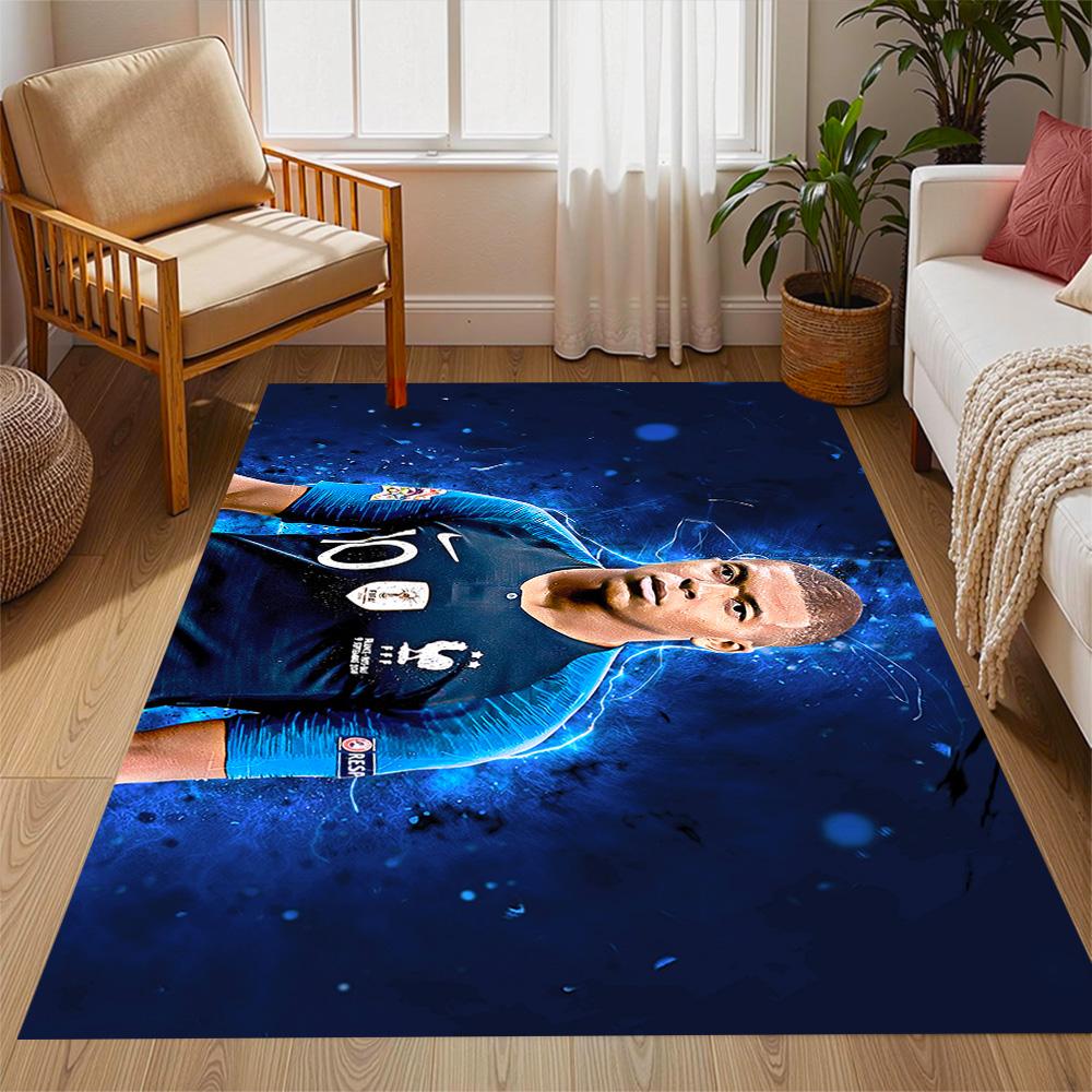 Mbappe Soccer Legend Floor Rug Office Rug Perfect for Study room Outdoor Living Rooms Decorate room Anti-slip Rug Decorate Offices