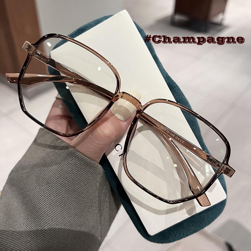 Ultra Light  Glasses Men Women Eyeglasses Trendy Large Size Square Frame Eyewear