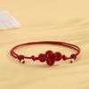 Elegant Lotus Good Luck Peace Woven Bracelet for Women Delicate Lovely Red Braided Rope Bracelet Party Jewelry Accessories