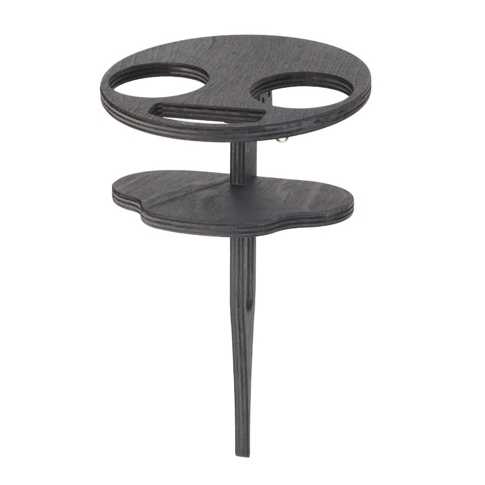 Wood Folding Wine Table Double-Layer Outdoor Wine Table Portable Portable Wine Table  Picnic