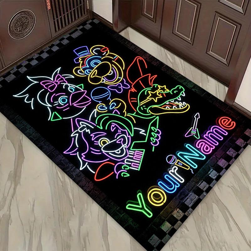 Name Custom FNAF Carpet Rug for Living Room Bedroom Home Sofa Decoration,Kids play Non-slip Floor Mat