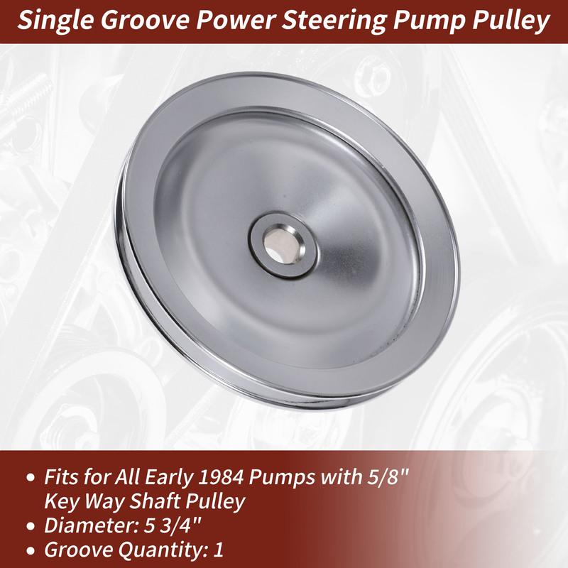 UXCELL 1 Groove Single Groove Power Steering Pump Pulley for Chevy Camaro 1970-1974