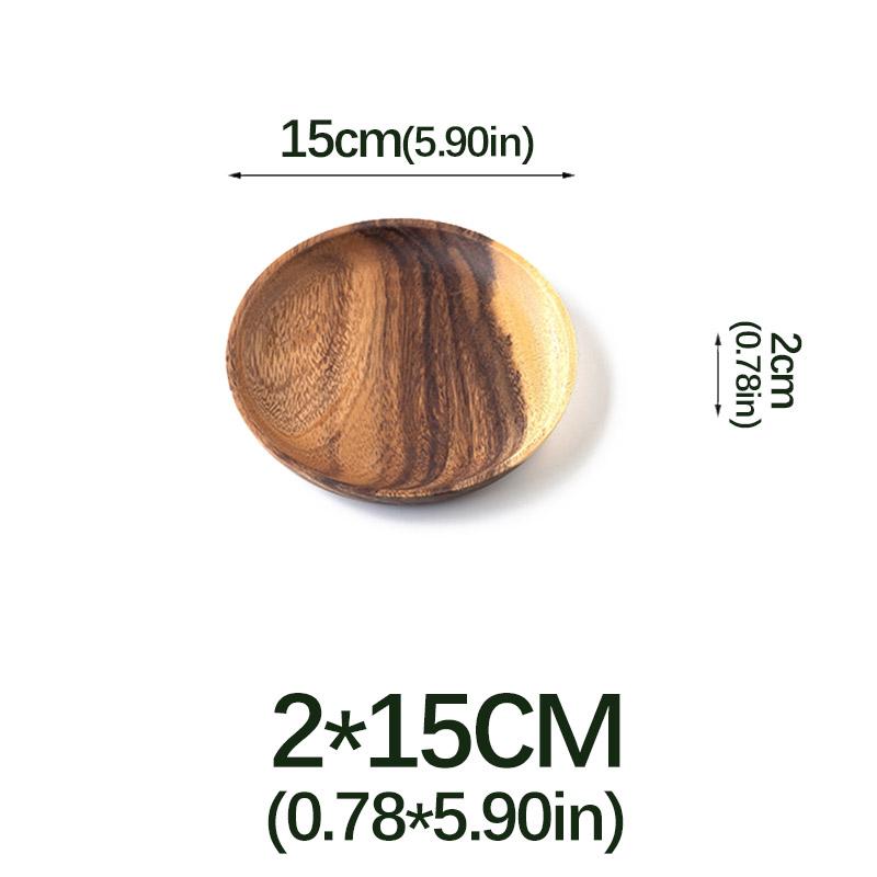 Naturtre Håndlagde Middagstallerkener Uknuselig Tallerken Sushi Dessert Frukt Brød Snackbrett Kjøkken Bar Servise Hjemmedekorasjon