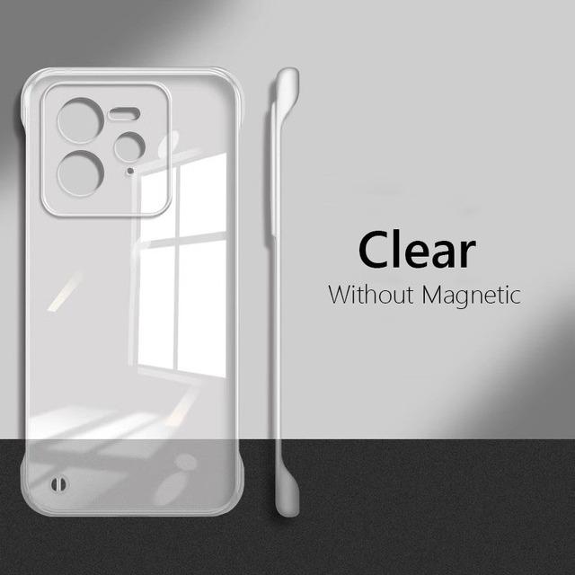 

Безрамный магнитный чехол Magsafe Slim для Realme GT7 Pro GT7Pro 5G Wireless Charging Hard Back Cover For Realme GT7 Pro прозрачный