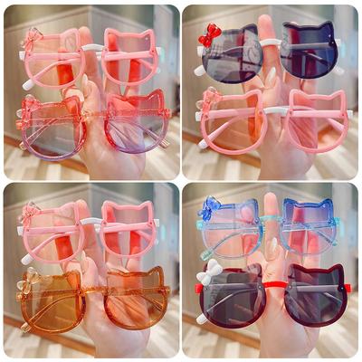 Children'S Sunglasses Uv Protection Girls Cute Kitten Sunglasses Little Girl Baby Sunshade Glasses Do Not Hurt The Eyes Women