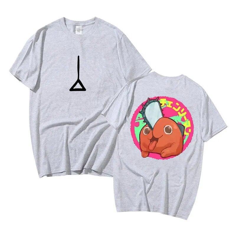 Anime Chainsaw Unisex Denji Pochita Double Sided Print T Shirt Unisex Funny Cartoon T-shirt Unisex Women Fashion Unisexga Cotton Tee Shirt
