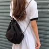 Women's 2025 Black Silk Chain Bucket Bag: Retro Double Shoulder Backpack with Large Capacity