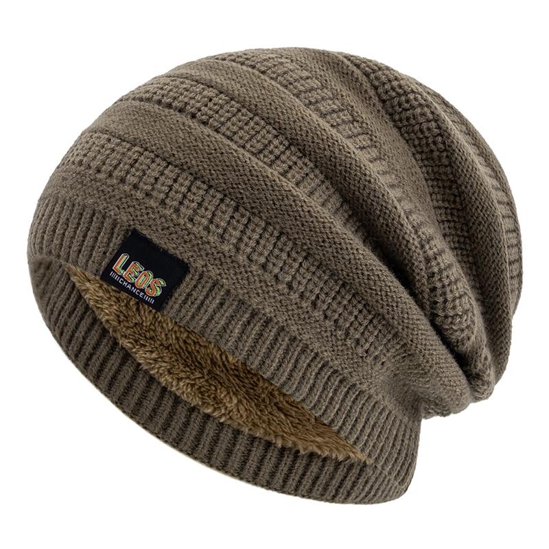 

Новый стиль Унисекс Шапка с надписью Теплая шапка Стильная плюшевая подкладка из искусственного меха Мягкая шапка-бини Модная шапка Толстые зимние шапки для женщин мужчин Вязаная шапка 56cm-60cm хаки