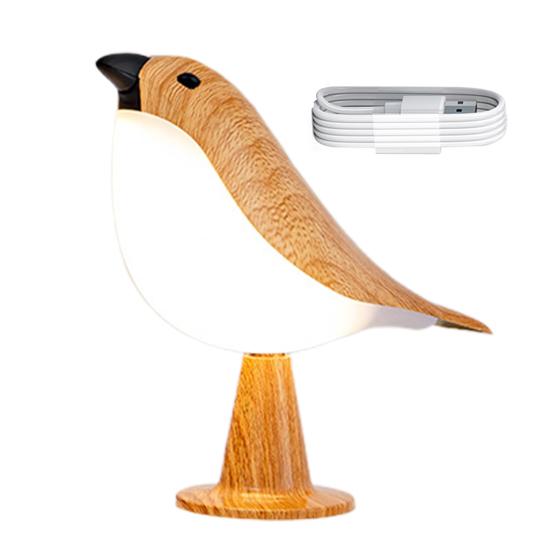 Lâmpada de mesa LED Night Light Bird 3 modos de luz Ajuste de brilho Sem cintilação Lâmpada de cabeceira LED recarregável Decoração de mesa