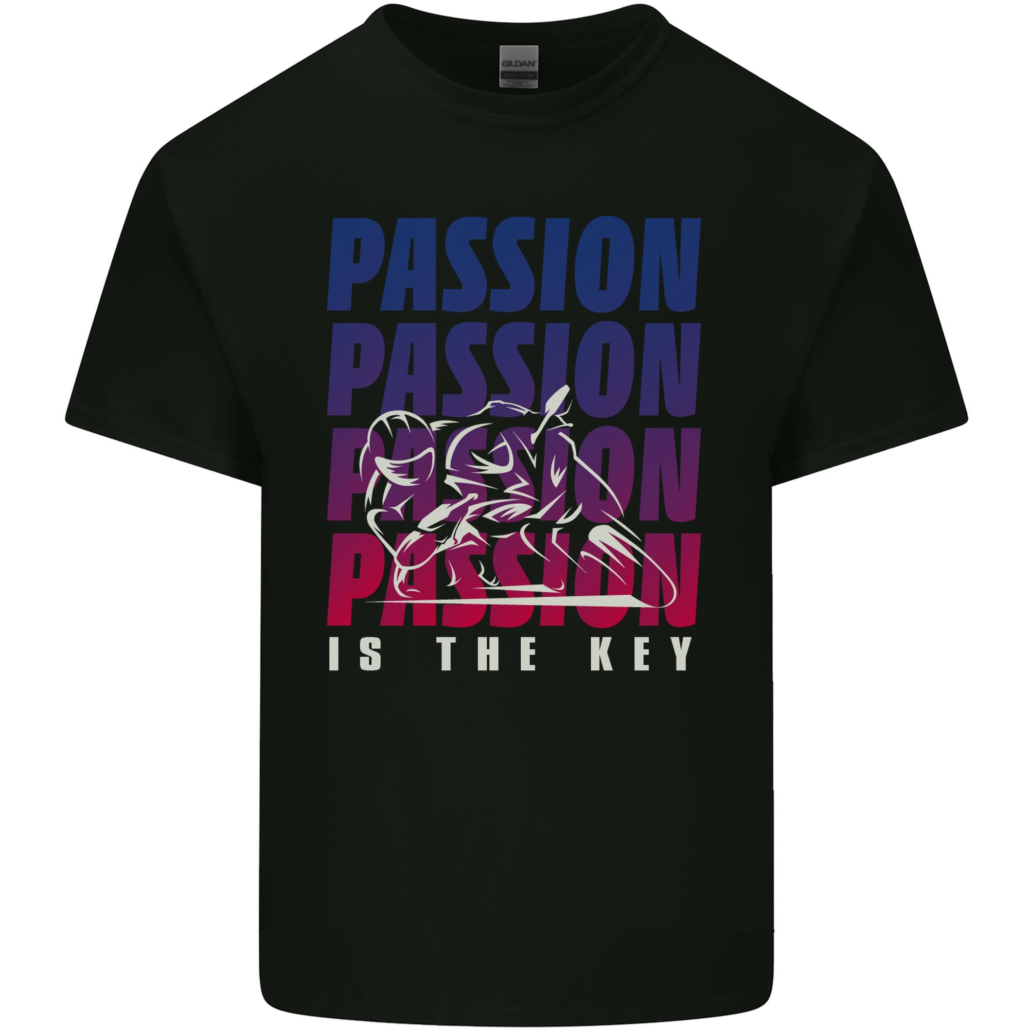 Motorcycle Passion Is the Key Biker Unisexs Light Cotton TShirt S