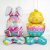 Aluminum Film Easter Rabbit Balloon Colorful Design Large Size Standing Bunny Balloon Standing Design Easter Balloon Party Favor