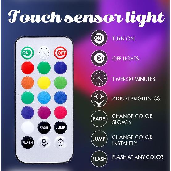 ODISTAR Remote Control Hexagon Wall Light,Smart Wall-Mounted Touch-Sensitive DIY Geometric Modular Assembled RGB Led Colorful Light with