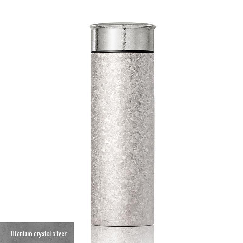 Titanium Crystal Pure Thermos Cup - 430ml | High-End Titanium Tea Cup for Car & Everyday Use | Fashionable Unisex Design