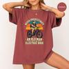 Grandpa Shirt, Never Underestimate an Old Man with an Electric Bike Tee, Comfort Colors® Retro Cycling Gift, Funny Retirement Gift