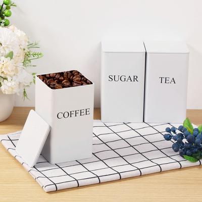 3 Stück Kaffeebohnen Vorratsdosen Tee Zucker Vakuumversiegelte Gläser Eisen Dosen Hitze Küche Creme Dose Luftdichter Deckel 1L