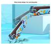 Alloy Passenger Bus Model with Sound, Light, and 5-Doors: Creative Decorative Toy