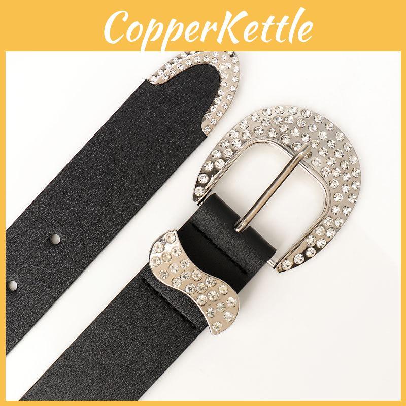 Elegant Waterinlaid Faux Leather Womens Belt With Alloy Pin Buckle For Office And Daily
