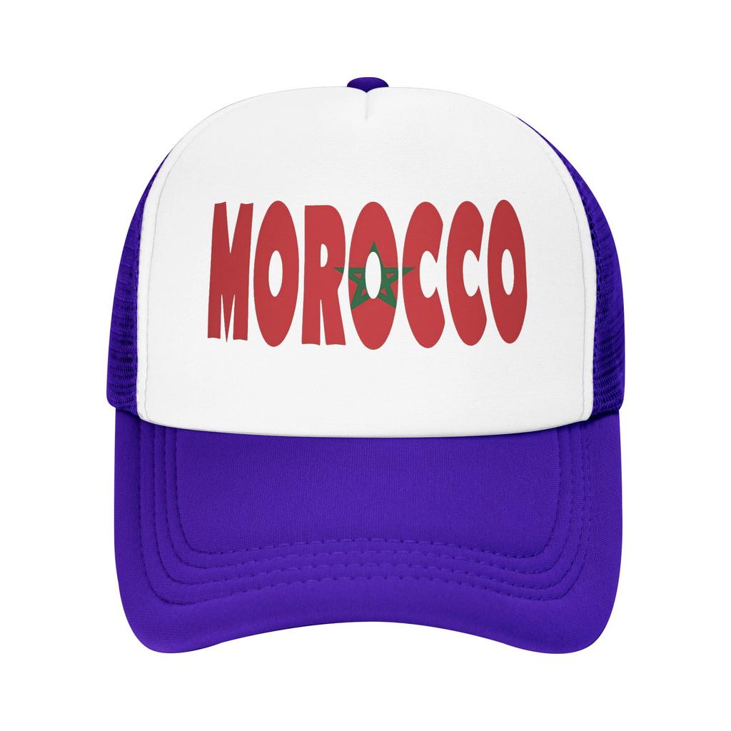 Unisex Women Morocco Flag Map Trucker Hat Vintage Mesh Baseball Cap Snapback Caps  Hats Sun Caps Adjustable Golf Hats Summer