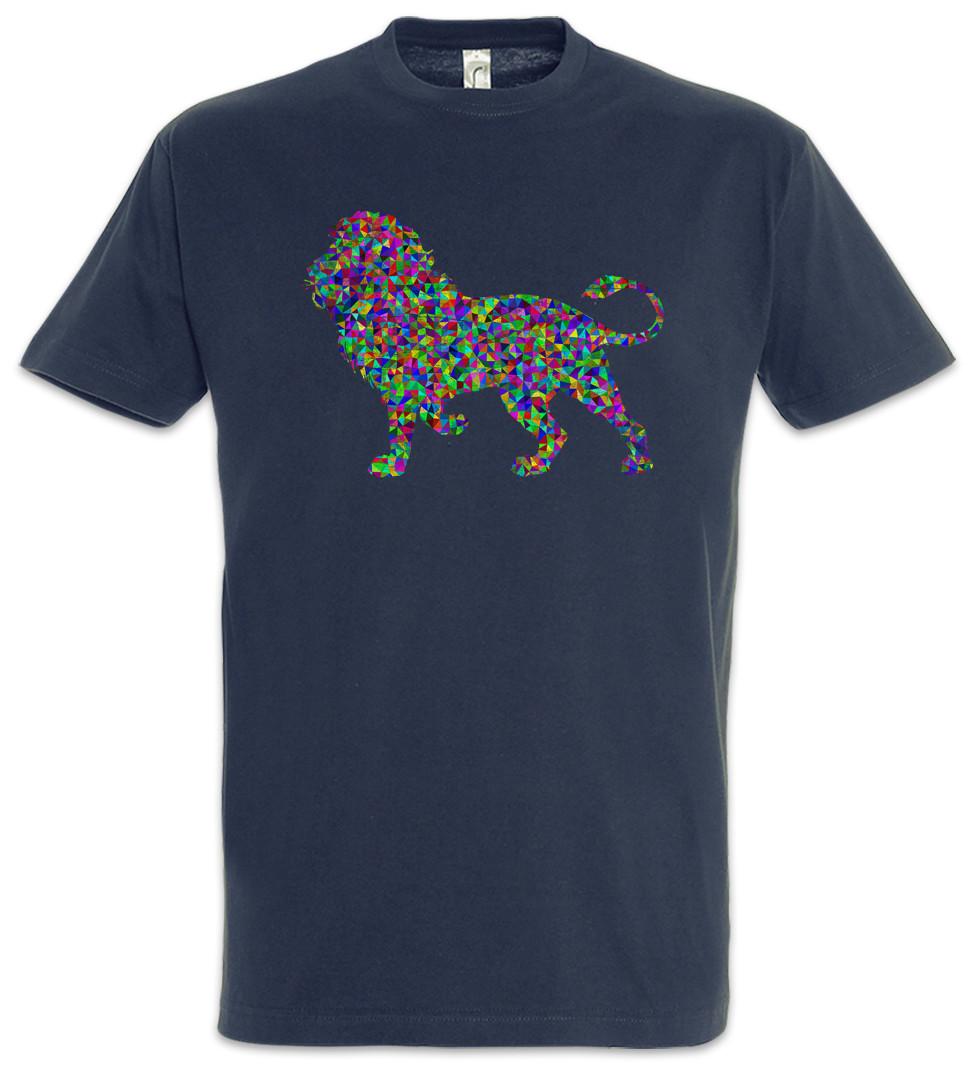 

Colored Lion T-Shirt Mens Womens Tees Top Toon Cartoon Comic Look Techno Rave Raver Dance Music 4XL